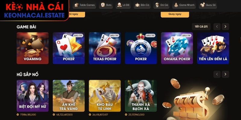 Trải nghiệm tuyệt vời với kho game đa dạng 